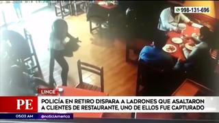 Policía en retiro se enfrentó a balazos a ladrón que robó en restaurante de Lince | VIDEO