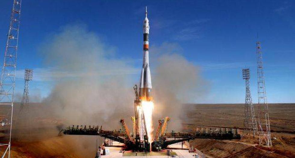 Lanzamiento de la Soyuz MS-10 desde el cosmódromo de Baikonur (Kazajistán). (Foto: EFE)