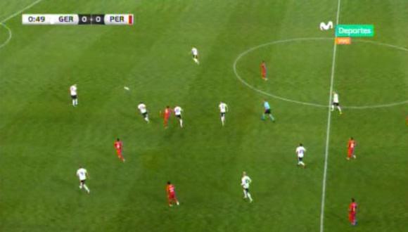 Perú vs. Alemania: Ruidíaz intentó sorprender a Ter Stegen tras gran jugada. (Foto: captura)