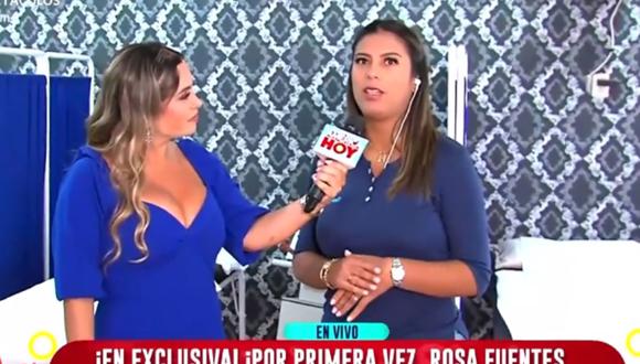 Rosa Fuentes ofrece entrevista a ‘América Hoy’ y revela como reaccionó tras la infidelidad de Paolo Hurtado. (Foto: Captura de video)
