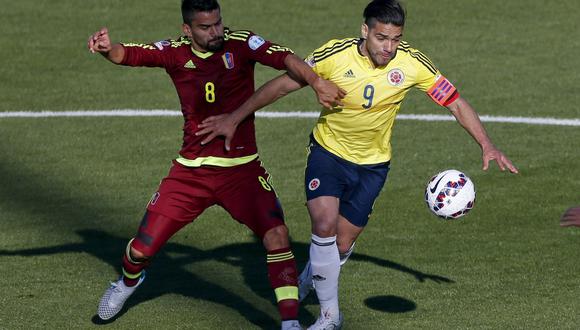 Venezuela, sin opciones de alcanzar un cupo al mundial, recibe a Colombia que no contará con la presencia de James Rodríguez por lesión. Foto: EFE