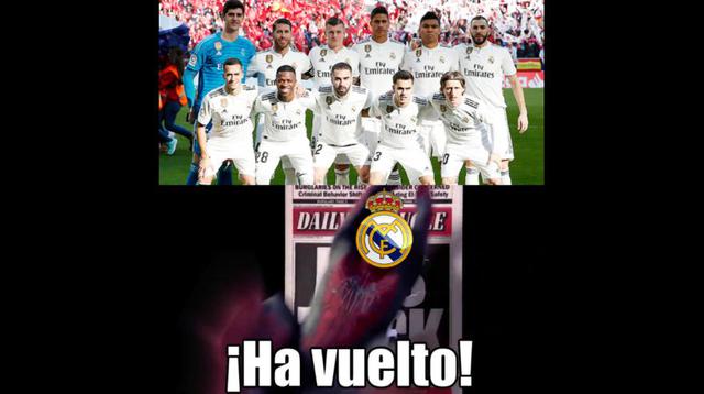 Real Madrid se impuso por 3-1 al Atlético de Madrid en el Wanda Metropolitano y desató divertidas imágenes en la red social Facebook (Foto: Facebook).