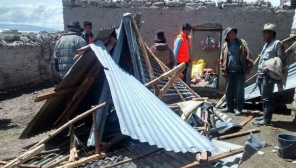 Fuertes vientos afectaron a 9 viviendas en Chumbivilcas. (Foto: Andina)