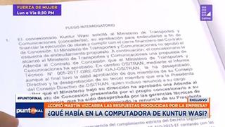 Documento de Kuntur Wasi no coincidiría con respuestas de Martín Vizcarra
