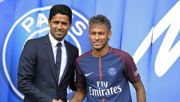 Nasser Al Khelaifi tiene plena seguridad de que Neymar seguirá con el PSG por varios años. Especialmente porque tiene un compromiso íntegro con la entidad parisina. (Foto: AP)