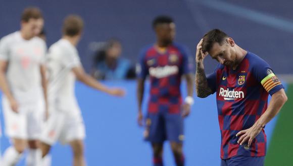 Con Lionel Messi, Barcelona perdió 8-2 ante Bayern Múnich, su peor derrota histórica en la Champions. (Foto: AFP)