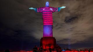 River vs. Flamengo: Cristo Redentor de Brasil se vistió con la camiseta del ‘Mengao’ previo a la fina de la Copa Libertadores