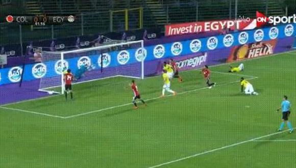 El experimentado golero David Ospina se ganó los aplausos tras evitar el gol de Egipto en el amistoso que sostiene ante Colombia en Bérgamo. (Foto: captura)
