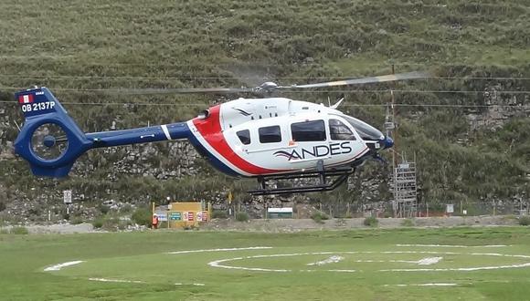 Andes Air apuesta por la minería: ya tiene dos helicópteros en el Corredor Minero del Sur (Foto: Andes).