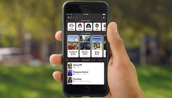 Snapchat habilita herramienta de búsqueda en su aplicación