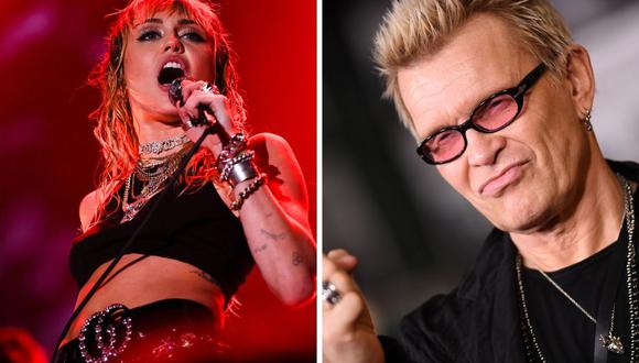 La cantante Miley Cyrus  incursiona en el rock en su nuevo disco. Una de las canciones será un dueto con Billy Idol.(AFP).