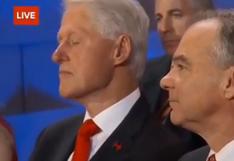 Trump se burla de Bill Clinton por dormirse en discurso de Hillary