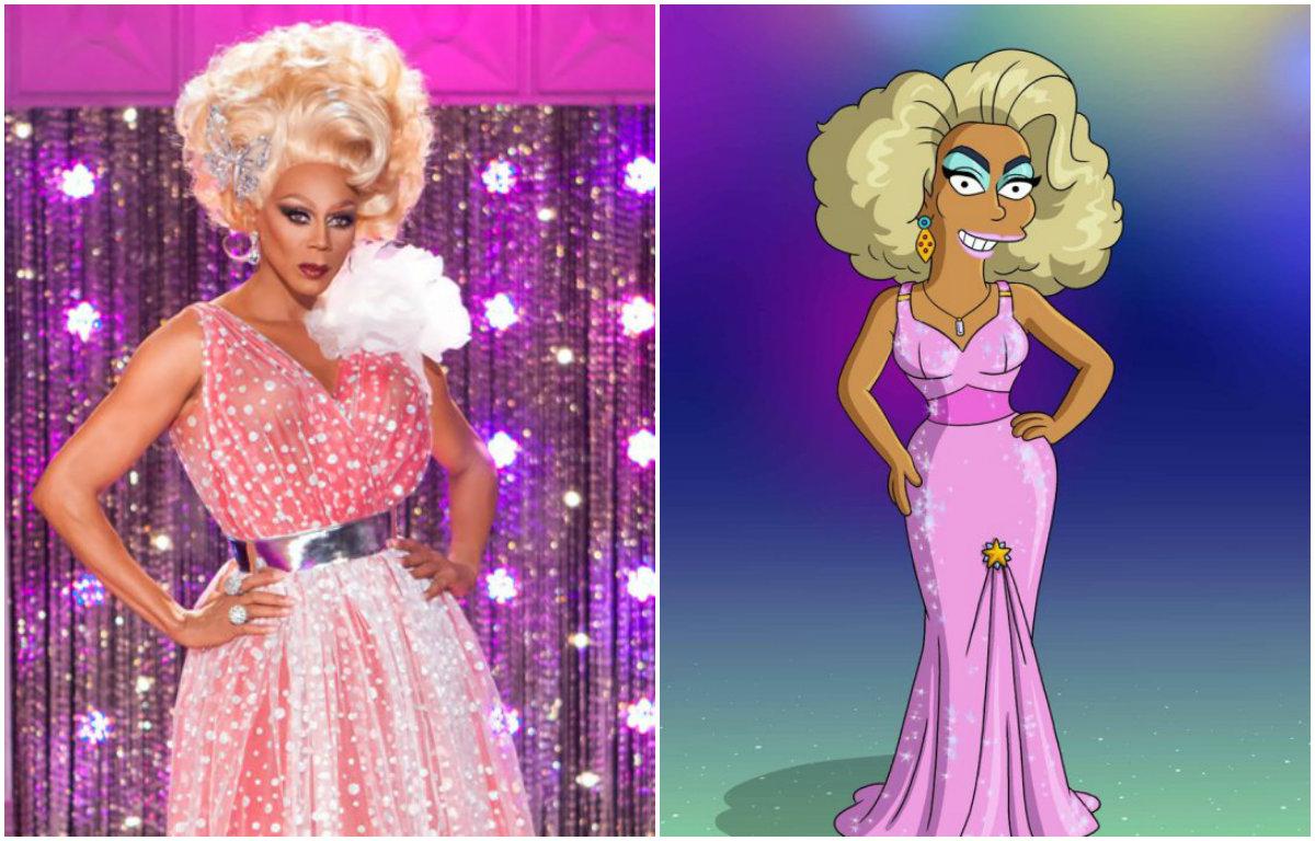 RuPaul en Los Simpson (Foto: Fox)