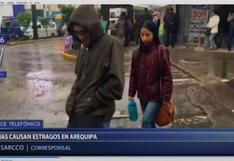 Arequipa: intensas lluvias causan estragos en varios sectores de la región | VIDEO
