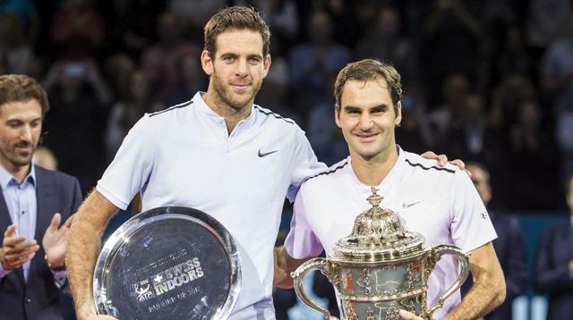 Roger Federer se quedó con el ATP de Basilea. El tenista suizo se impuso con parciales de 6-7 (5/7), 6-4 y 6-3 frente a Juan Martín del Potro. (Foto: AFP)