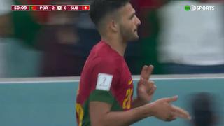 Gol de Goncalo Ramos, otra vez: doblete para el 3-0 de Portugal vs. Suiza | VIDEO