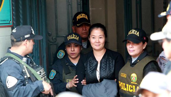 La lideresa de Fuerza Popular, Keiko Fujimori, deberá cumplir prisión preventiva por decisión del juez Richard Concepción Carhuancho. (Foto: Lino Chipana/ El Comercio)