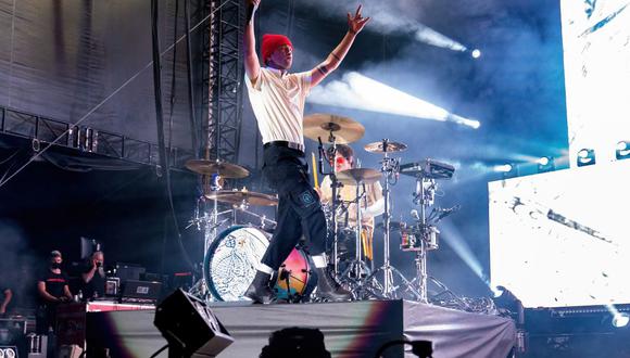 Twenty One Pilots cerró el Lollapalooza Chile 2023 con lo mejor de su repertorio. (Foto: SUZANNE CORDEIRO / AFP)