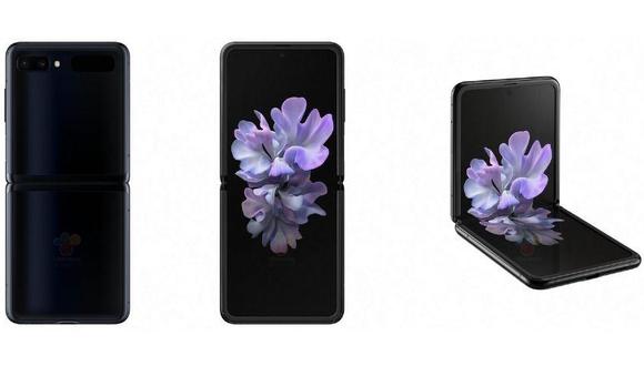 Este es un render de cómo se vería el nuevo teléfono plegable de Samsung. (Foto: En Twitter: @rquandt)