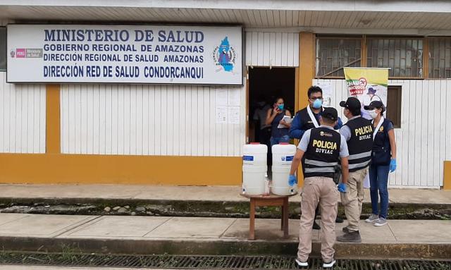La Policía y la Fiscalía intervinieron la Red de Salud Condorcanqui, en Amazonas. (Foto: PNP)