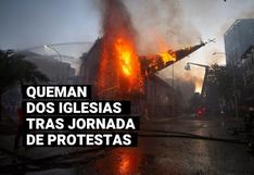 Dos iglesias fueron quemadas y se registraron varios saqueos tras jornada de protestas en Chile