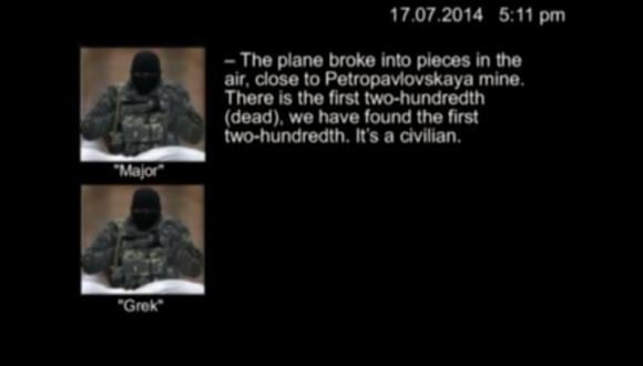 Ucrania grabó a prorrusos hablando del avión malasio derribado