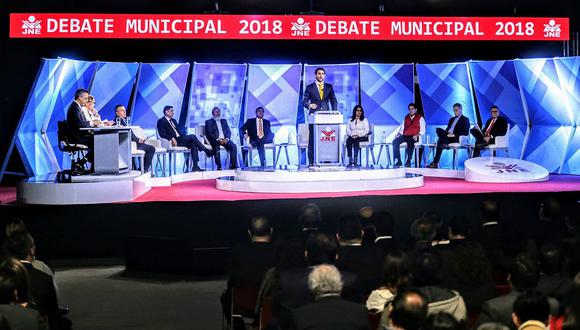 El debate municipal se extendió por unas dos horas y sirvió para escuchar las principales propuestas de nueve candidatos. (Foto: Andina)