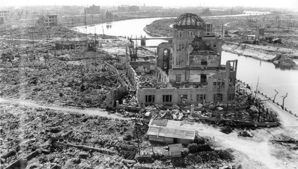 Esta foto de archivo tomada en noviembre de 1945 por el Ejército de los EE.UU. y publicada por el Museo Memorial de la Paz de Hiroshima muestra la destrucción que dejó la bomba atómica. (AFP).