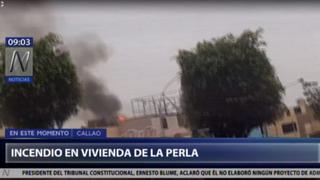 Callao: reportan incendio en una vivienda de La Perla | VIDEO