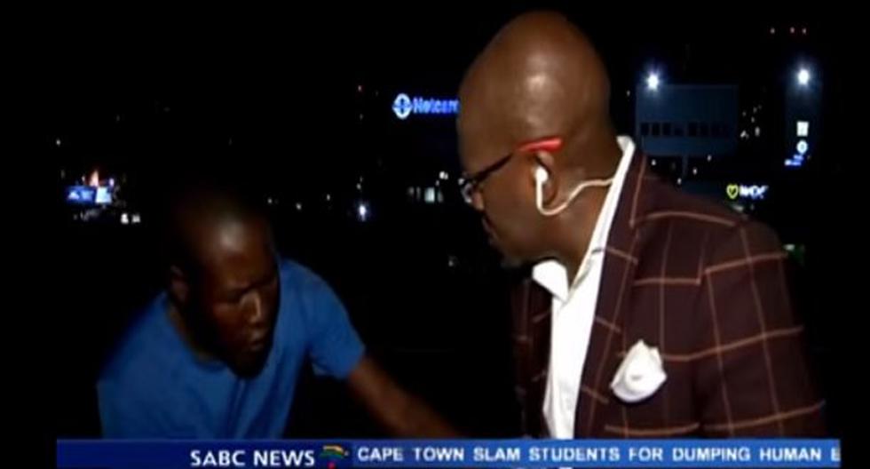 Cámara de televisión registró el asalto a un periodista. (Foto: YouTube)