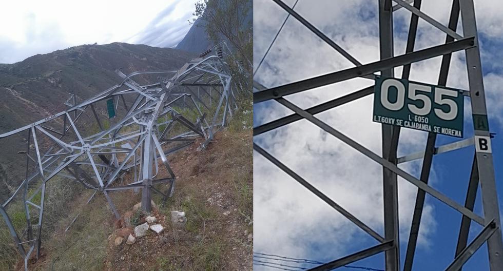 Torre de alta tensión número 55 fue volada aparentemente con dinamita, durante la madrugada del último miércoles en el caserío Santa Rosa de Chungay, provincia de Sánchez Carrión, La Libertad.