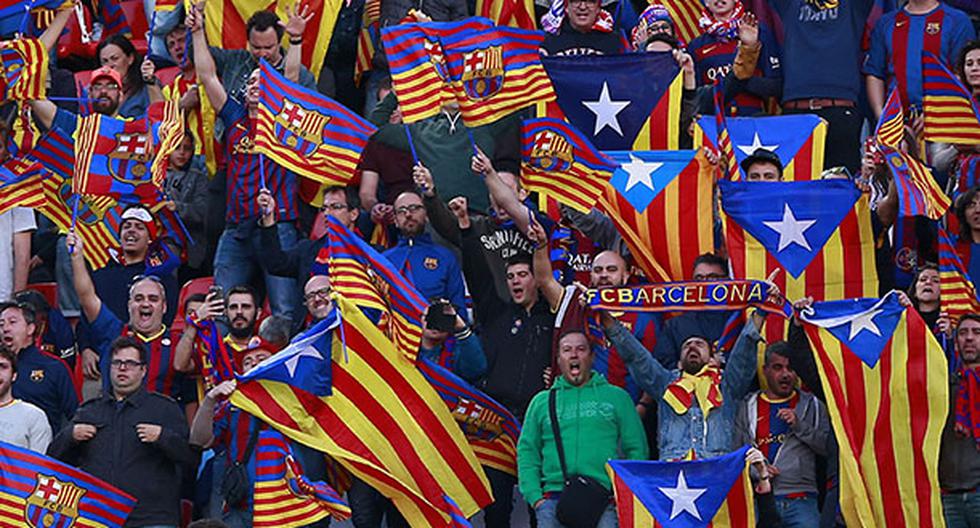 Los hinchas catalanes no se guardaron nada y despotricaron contra el himno de España. (Foto: Getty Images)