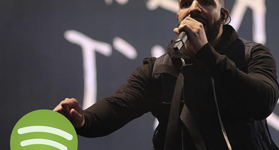 Drake y su canción más escuchada en Spotify. (Foto: GettyImages)