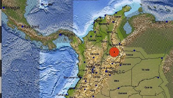 El sismo tuvo su epicentro en el municipio de Zapatoca, en el departamento de Santander, a una profundidad de 149 kilómetros, indicó el Servicio Geológico Colombiano.