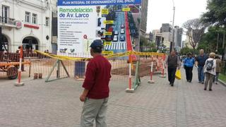 Obras en avenida Larco culminarán en la primera quincena de diciembre