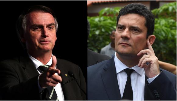 Jair Bolsonaro dice que Sergio Moro tendrá carta blanca para combatir crimen organizado en Brasil (Foto: EFE/AFP)
