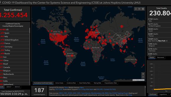 Mapa del coronavirus en el mundo en tiempo real hoy jueves 30 de abril: contagiados y muertos.