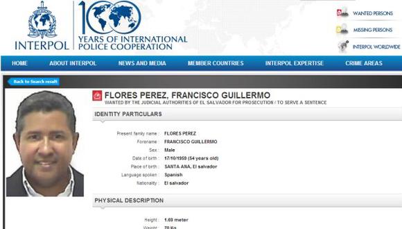 Interpol: El Salvador debe ordenar extradición de ex mandatario