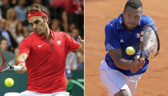 Copa Davis: Suiza y Francia a un paso de la gran final