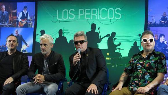 La banda en una conferencia de prensa realizada en México. (Foto: AP)