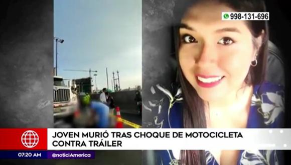 Un muerto deja choque de moto lineal con tráiler en Surco. (Foto: América Noticias)