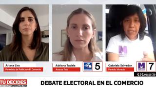 #TúDecides: Así fue el debate entre las candidatas al Congreso Adriana Tudela y Gabriela Salvador