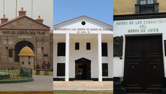 Los visitantes podrán conocer más sobre la historia de nuestro país en estos tres museos. (Fotos: Composición)