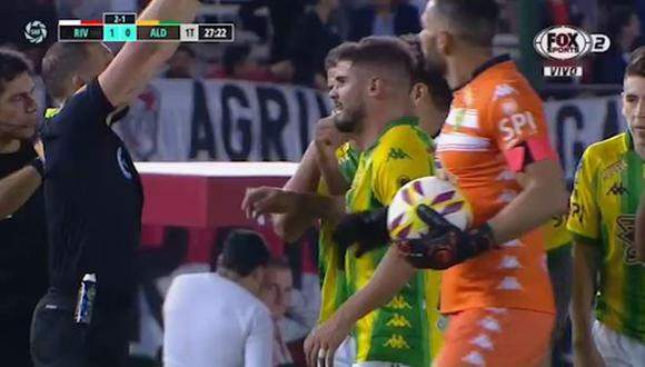 River Plate vs. Aldosivi: polémico gol del 1-0 'Millonario' generó trifulca en Copa de la Superliga | VIDEO. (Video: FOX Sports 2 / Foto: Captura de pantalla)