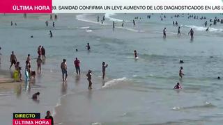 Coronavirus: bañista agredió a reportero por mostrar aglomeración en una playa de España | VIDEO