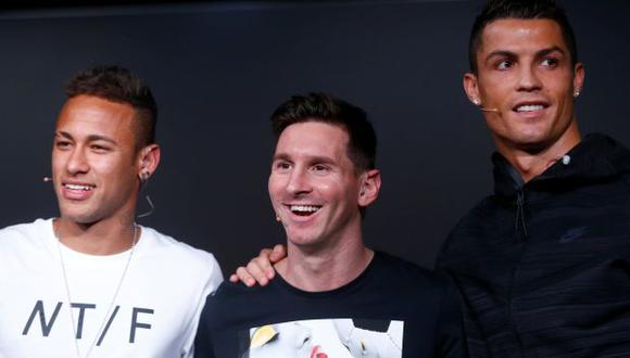 Neymar, Messi y Cristiano. (Foto: Reuters)