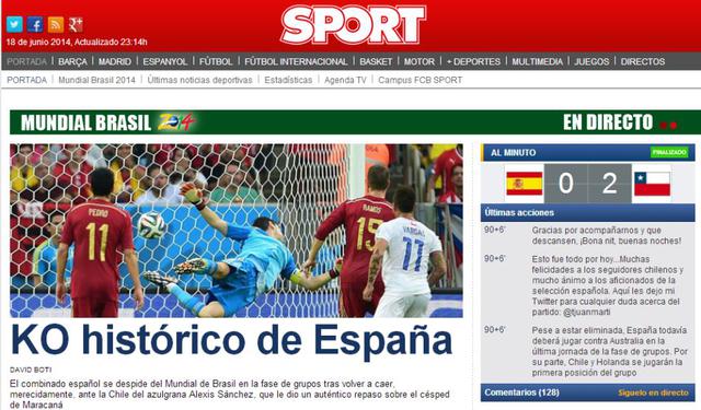 La reacción de medios españoles tras ser eliminados del Mundial - 1