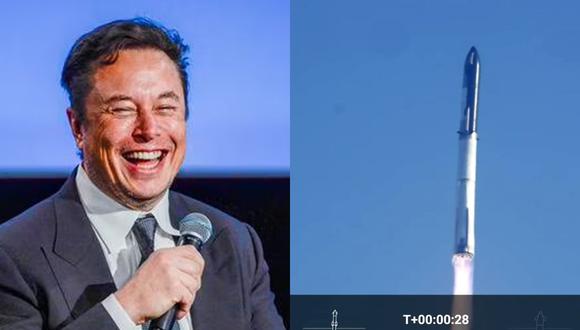 Elon Musk se mostró feliz por el lanzamiento de su nave espacial, a pesar de explotar en pleno vuelo. (Foto: AFP / Twitter)
