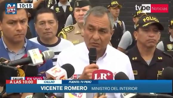 Vicente Romero, ministerio del Interior. (Foto: Canal N)