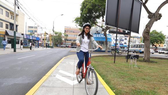 Según la comuna, la vereda donde se implementó la ciclovía no era usada por los peatones. (Foto: Municipalidad de Magdalena)